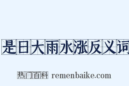 是日大雨水涨反义词是什么意思的图片